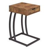 Coaster Furniture Mesa Auxiliar De Metal Y Madera Con Forma.