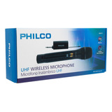 Microfono Inalambrico Uhf Receptor Recargable Color Negro