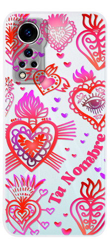 Funda Para Zte Corazones Sagrados Personalizada