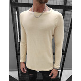 Sweater Hombre Wafle Slim Fit Elastizado Bond