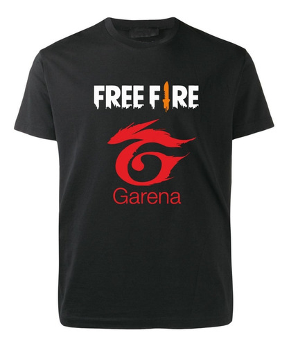 Remera Negra Free Fire - Garena - Game - Play - Mod 02