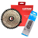 Cassete K7 9v 11/40d Lotus Hr30 + Corrente Shimano Cn-hg53