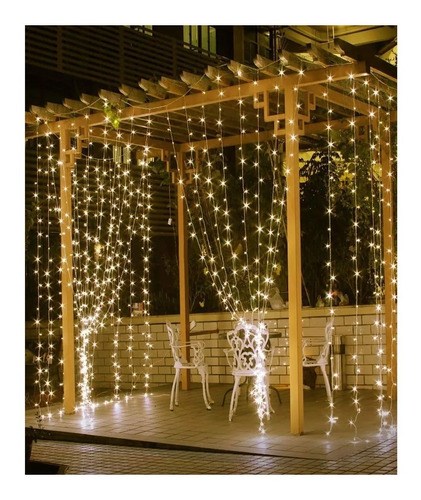 Cortina Led Vintage Blanco Calido O Blanco Frio 3x3 Interconectables Bodas Todo Festejo Cumpleaños 