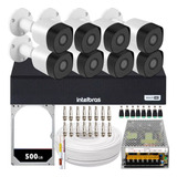 Kit Cftv 8 Camera Segurança 1080p Full Hd Dvr Intelbras 8ch