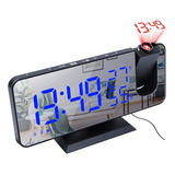 Reloj Despertador Led Con Espejo Digital, Mesa Y Techo, Proy