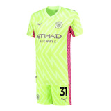 Kit Manchester City Arquero Puma 2024 #31 Ederson M. - Niño