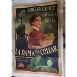 Antiguo Afiche De Cine Original-la Dama Del Collar - Sb