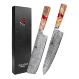 Nakiri Cuchillo De Cocina Japonés De 7 Pulgadas, Cuchillo