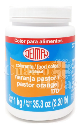 Colorante Comestible En Polvo Naranja Pastor Deiman 170 1 Kg