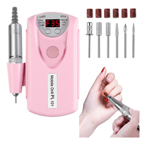 Maquina Torno Inalambrico Uñas 35000rpm Manicure Pedicure