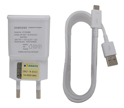 Carregador Samsung Turbo Micro Usb S6 S7 J5 J6 J7  Original