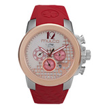 Reloj Mujer Mulco Mw-3-22899-063 Era Color De La Correa Rojo Color Del Bisel Plateado Color Del Fondo Beige