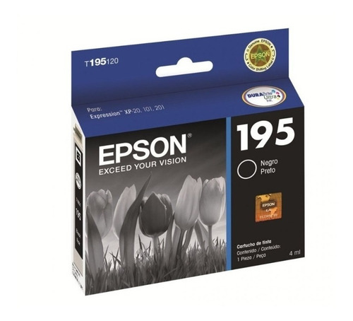 Epson 195 Cartucho Negro Original Para Xp201 Xp211