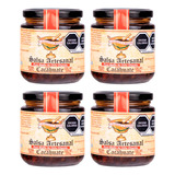 4 Salsas Artesanal Chile Chipotle Cacahuate 200 G