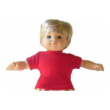 Red T-shirt For American Girl Bitty Baby Doll Clothes
