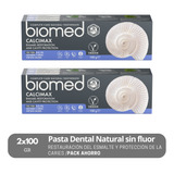 Pack 2 Pasta Dental Natural Anti Caries Biomed Calcimax 100g