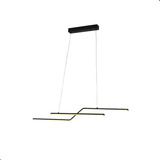 Pendente Moderno Lumier Colorado 105cm 22w 3000k Preto Sala