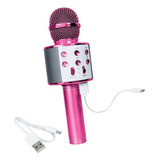 Microfone Bluetooth Karaoke Youtube Muda Voz Infantil  Rosa