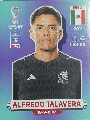 Lámina Album Mundial Qatar 2022 / Alfredo Talavera / Mex4