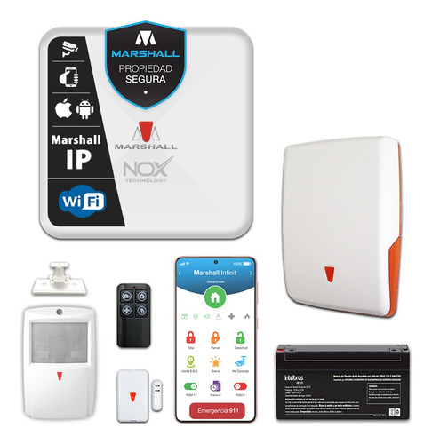 Kit De Alarma Para Casa Inalambrica Marshall Ip Wifi Celular