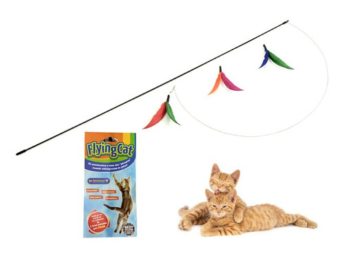 Brinquedo P/gatos Varinha Com Pena Pet Games - Flyingcat