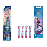 Escova Eletrica Infantil Oral B Princesas Disney C/ 4 Refils