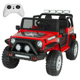 Carro Montable Electrica 12v Jeep 4x4 Niños 3 Años Camioneta Color Rojo