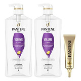 Champú Pantene Pro-v Volume & Body, Paquete Doble, Más Inten