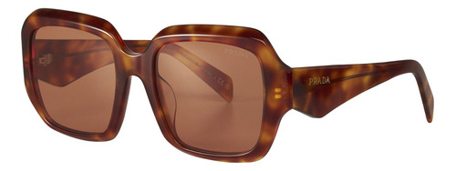 Prada Spr 28zs 10l-07v Square Shape Orange Light Tortoise