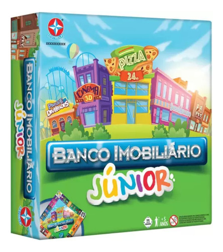 Jogo Banco Imobliliário Jr Estrela Infantil Tabuleiro