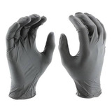 100 Guantes Nitrilo Grado Médico Sin Latex Ni Polvo Negros Color Negro Talla M