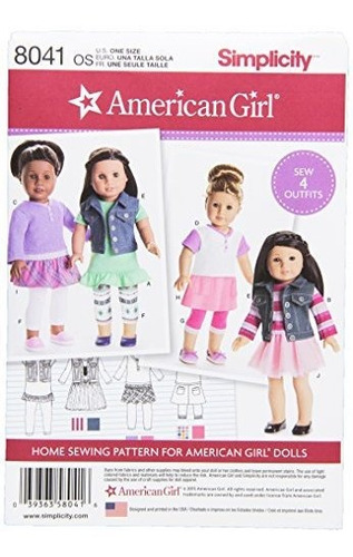Patrones Simplicity American Girl Doll Clothes Para 18 Inch