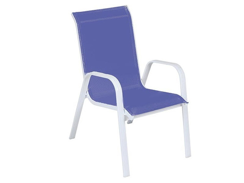 Cadeira Cairo De Aluminio Tela Sling Para Piscina Jardim 