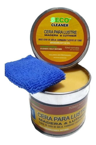 Cera Lustre 350cc Tabla Madera Utensilio Carnaúba Abeja Tung