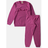 Conjunto Infantil Feminino Moletom Love Pink 0177 - Laluna