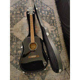 Guitarra Fender Acústica Cd60 Blk Con Case