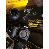 Cámara Nikon D5200 (con Lentes 18-55 Y 55-200)