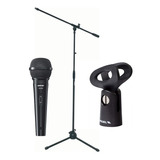 Kit Microfono Sv200 Shure + Base Y Abrazadera Proel Lw Ms10