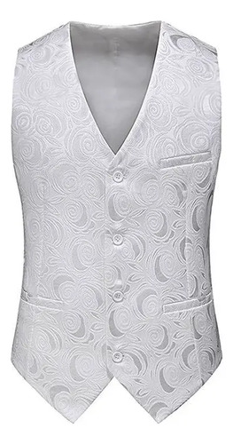 Chaleco Hombre Traje Slim Sin Mangas Cuello V Sólido