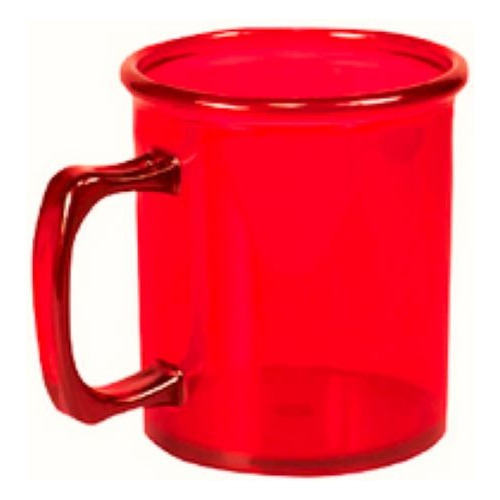  Mugs Pocillo Plastico Rojos X  6 Unidades Mug 