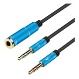 Adaptador Audio-micrófono 2 Plug Machos 3.5mm A 1 Jack Metal