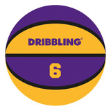 Pelota Basquet Drb Nº 7 Caucho Basket Dribbling - Olivos Color Violeta - Amarillo