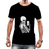 Camisa Camiseta Arte Tumblr Esqueletos Caveira Ossos Moda 13