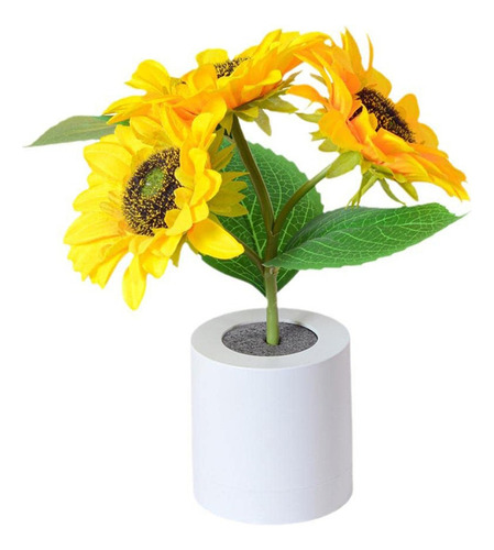 Lámpara Decorativa De Girasol Simulación Flor Noche Luz