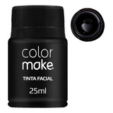 Tinta Facial Líquida Color Make Pote Com 25ml Cor Preta