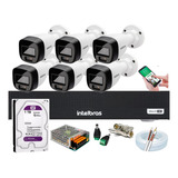 Kit 6 Cameras Intelbras Full Color Dvr 8ch Full C/ Purple 1t