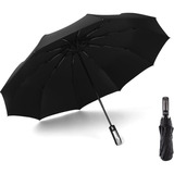 Paraguas Sombrilla Plegable Automático Negro Anti-uv