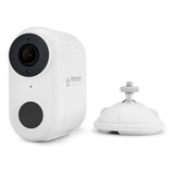 Câmera De Segurança Wi-fi Positivo Com Bateria Recarregável Full Hd 1080p Ip65 Visão Noturna Branca