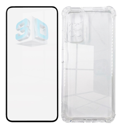 Película 3d + Capa Transparente Para Redmi Note 7 8 9 10 11