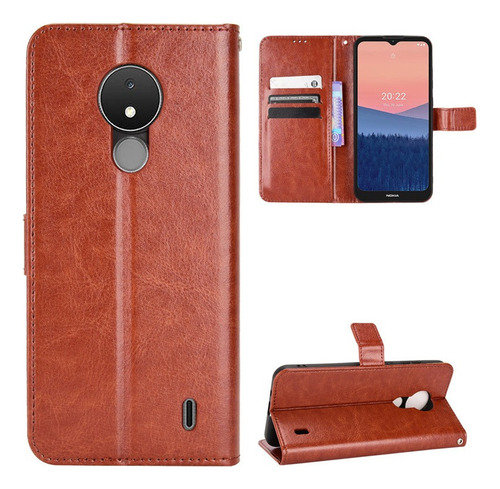 Funda De Anticaída Para Nokia C30 C21 Negocio Cuero Flip